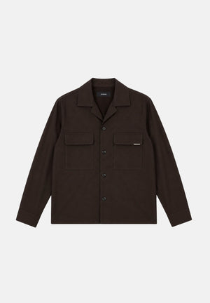 I'M BRIAN Camicia moro-marrone da uomo con tasca frontale con cerniera. CA3825 020 I'M BRIAN 