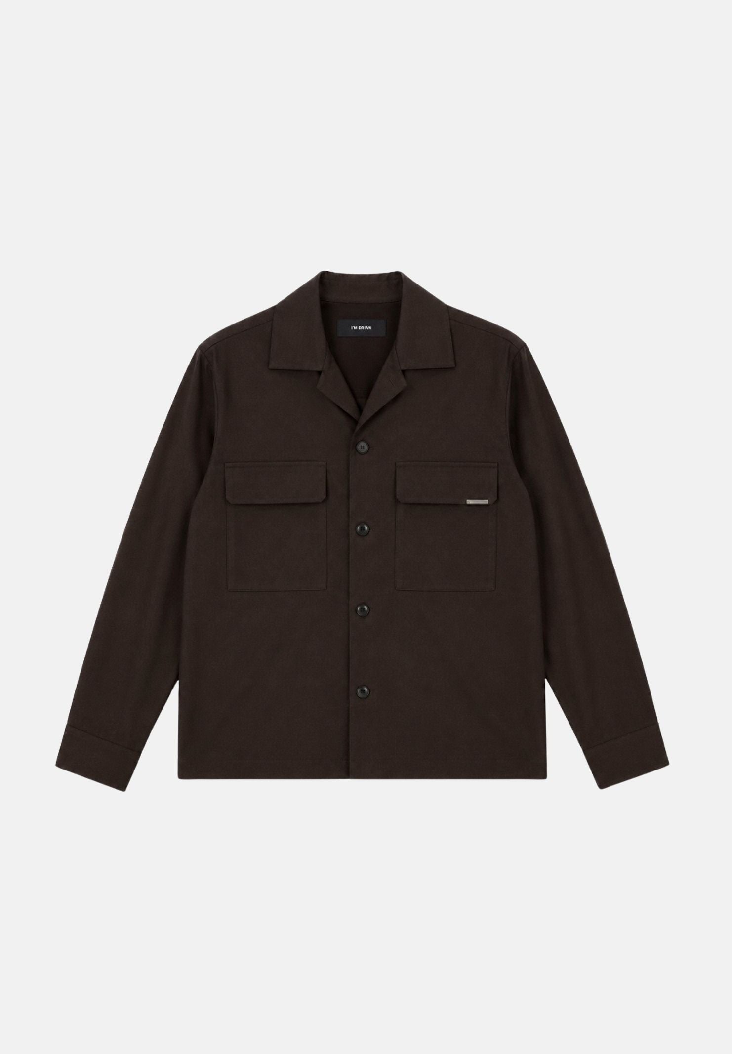 I'M BRIAN Camicia moro-marrone da uomo con tasca frontale con cerniera. CA3825 020 I'M BRIAN 