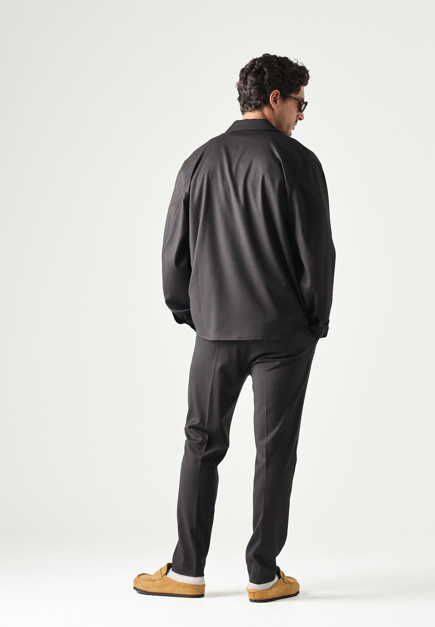 I'M BRIAN Camicia moro-marrone da uomo con taschino laterale CA3827 020 I'M BRIAN 