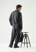 I'M BRIAN Camicia GESSATA grigio scuro da uomo con motivo a righe verticali tono su tono. CA3828 GR I'M BRIAN 