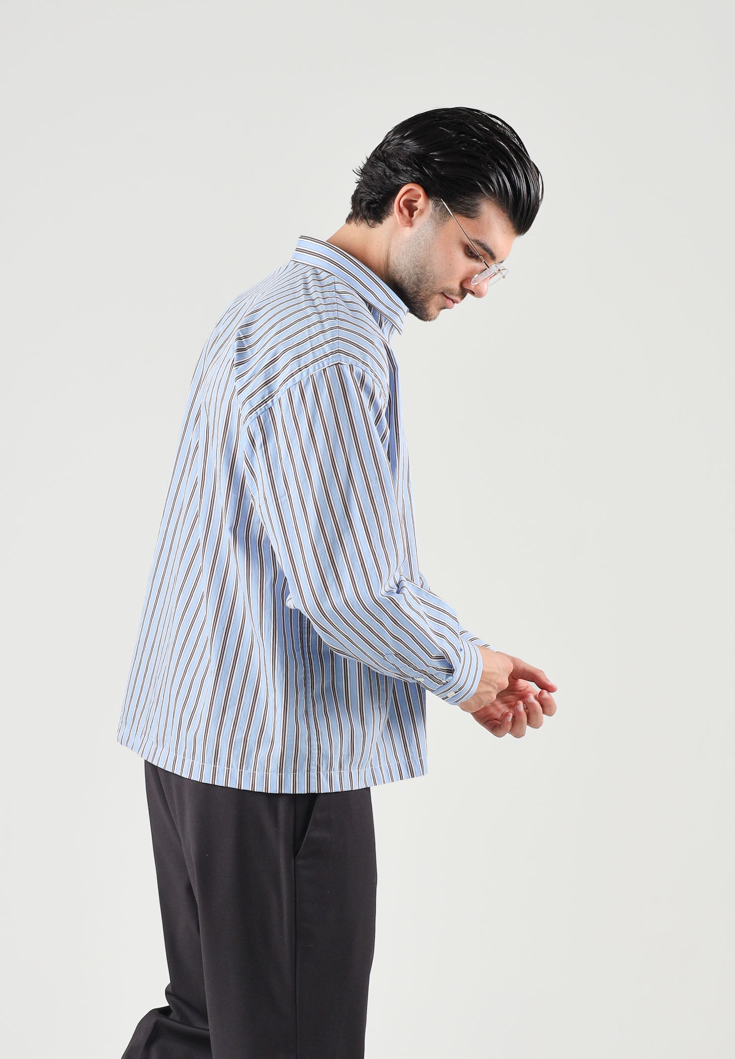 I'M BRIAN Camicia manica lunga  celeste per uomo con taschino applicato e colletto classico. CA3841 CEL I'M BRIAN 