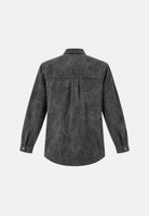 I'M BRIAN Camicia manica lunga effetto denim grigio antracite da uomo con taschino applicato CA3854 0028 I'M BRIAN 