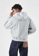 I'M BRIAN Felpa con zip OVERSIZED grigio per uomo con cappuccio e chiusura a cerniera F3918 008 I'M BRIAN 