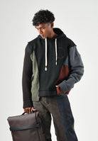 I'M BRIAN Felpa con cappuccio nera da uomo con coulisse regolabile. F3921 0028 I'M BRIAN 