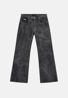 I'M BRIAN Jeans nero per uomo con lavaggio scuro slavato, taglio flared a zampa e dettagli sartoriali FLARE1926 LAV1926 I'M BRIAN 
