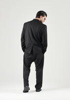 I'M BRIAN Giacca doppiopetto nera per uomo con tasche a pattina. GIA3855 009 I'M BRIAN 