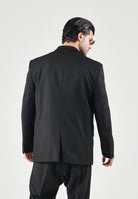 I'M BRIAN Giacca doppiopetto nera per uomo con tasche a pattina. GIA3855 009 I'M BRIAN 