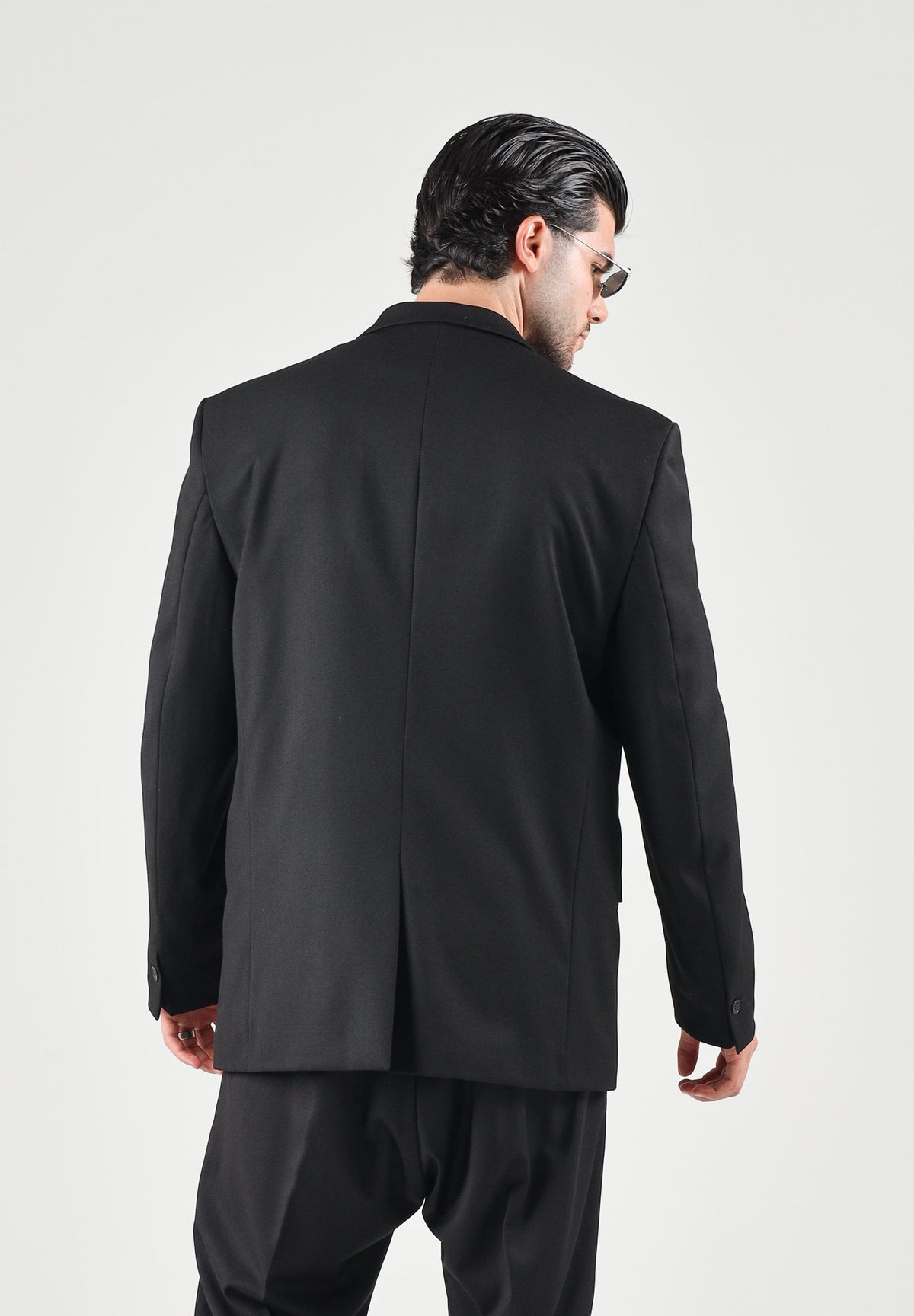 I'M BRIAN Giacca doppiopetto nera per uomo con tasche a pattina. GIA3855 009 I'M BRIAN 