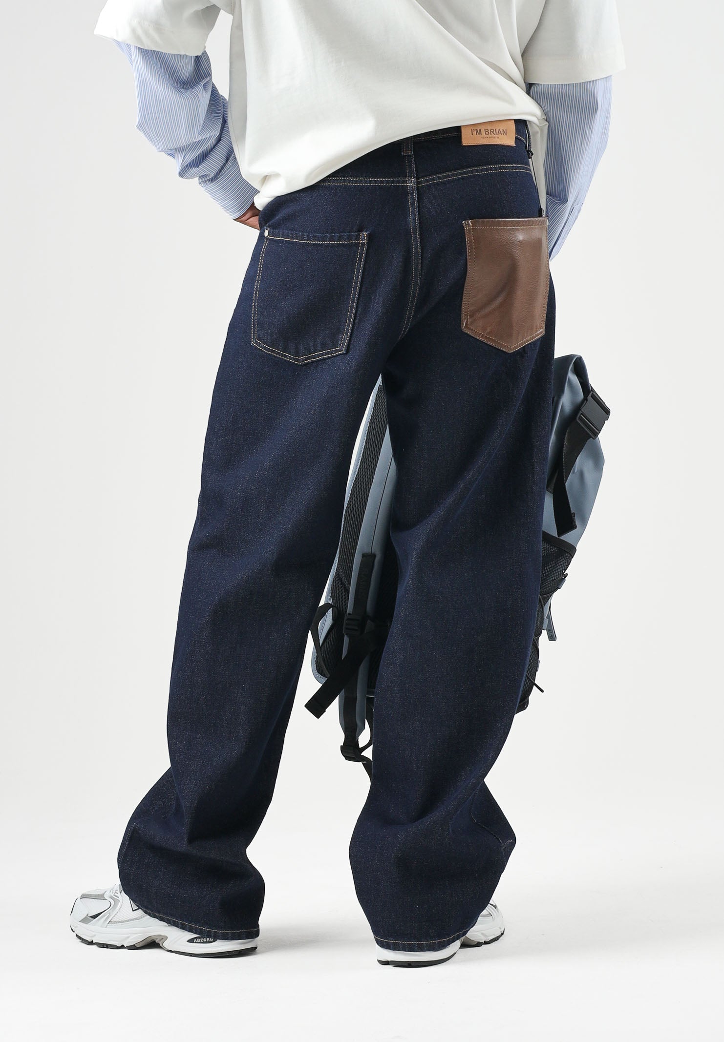 I'M BRIAN Jeans nero  per uomo con lavaggio scuro uniforme, taglio ampio e comodo JASONL2326 LAV2326 I'M BRIAN 