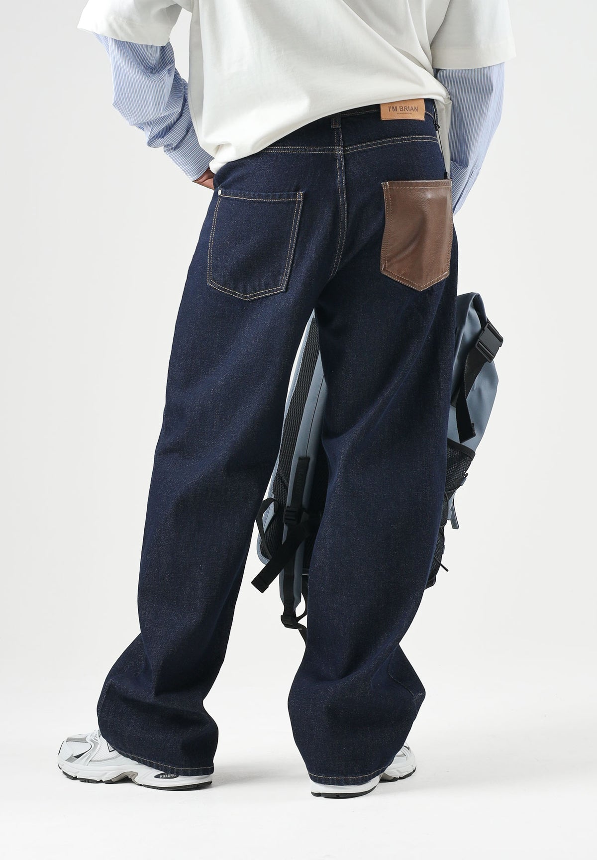 I'M BRIAN Jeans nero  per uomo con lavaggio scuro uniforme, taglio ampio e comodo JASONL2326 LAV2326 I'M BRIAN 