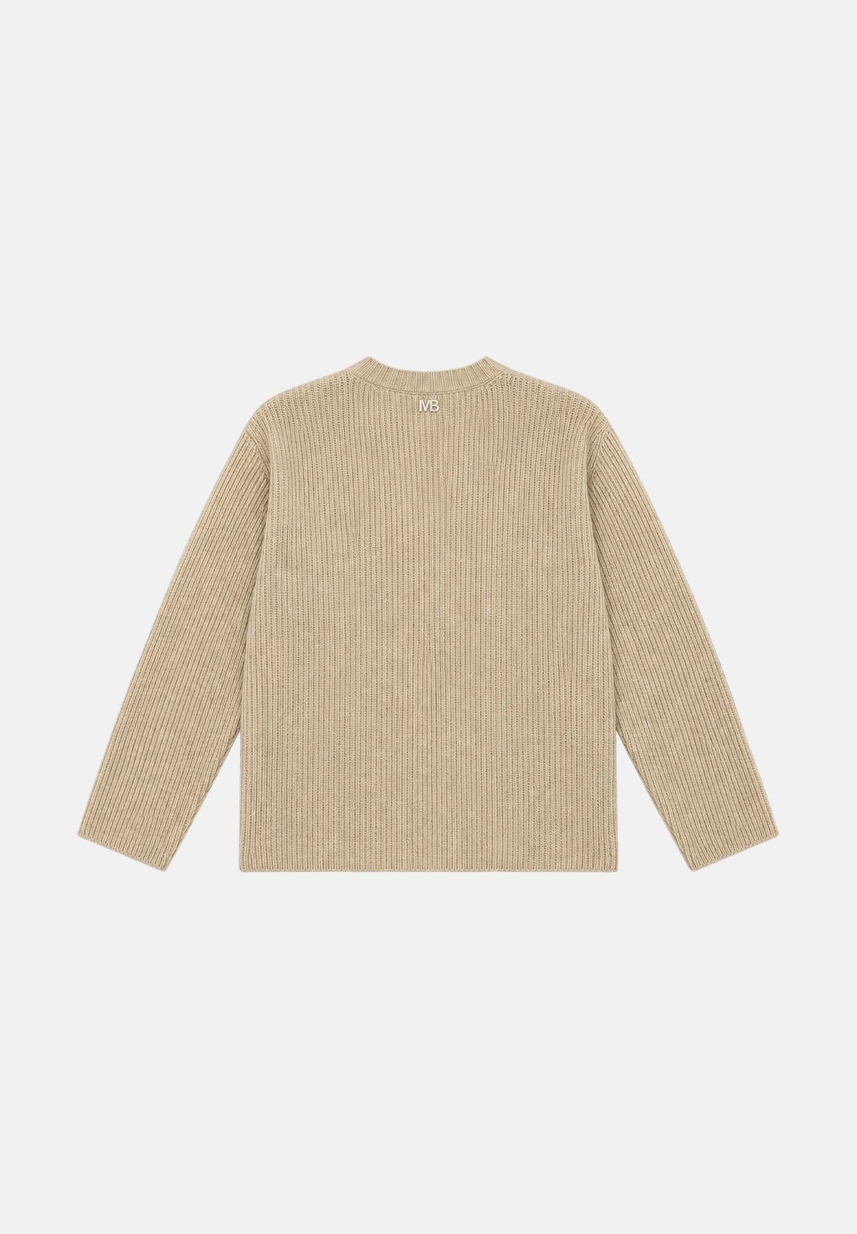 I'M BRIAN Maglione girocollo beige per uomo con  lavorazione a maglia morbida e tinta unita versatile. MA3800 0025 I'M BRIAN 