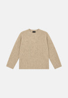 I'M BRIAN Maglione girocollo beige per uomo con  lavorazione a maglia morbida e tinta unita versatile. MA3800 0025 I'M BRIAN 