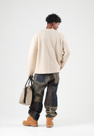 I'M BRIAN Maglione girocollo beige per uomo con  lavorazione a maglia morbida e tinta unita versatile. MA3800 0025 I'M BRIAN 
