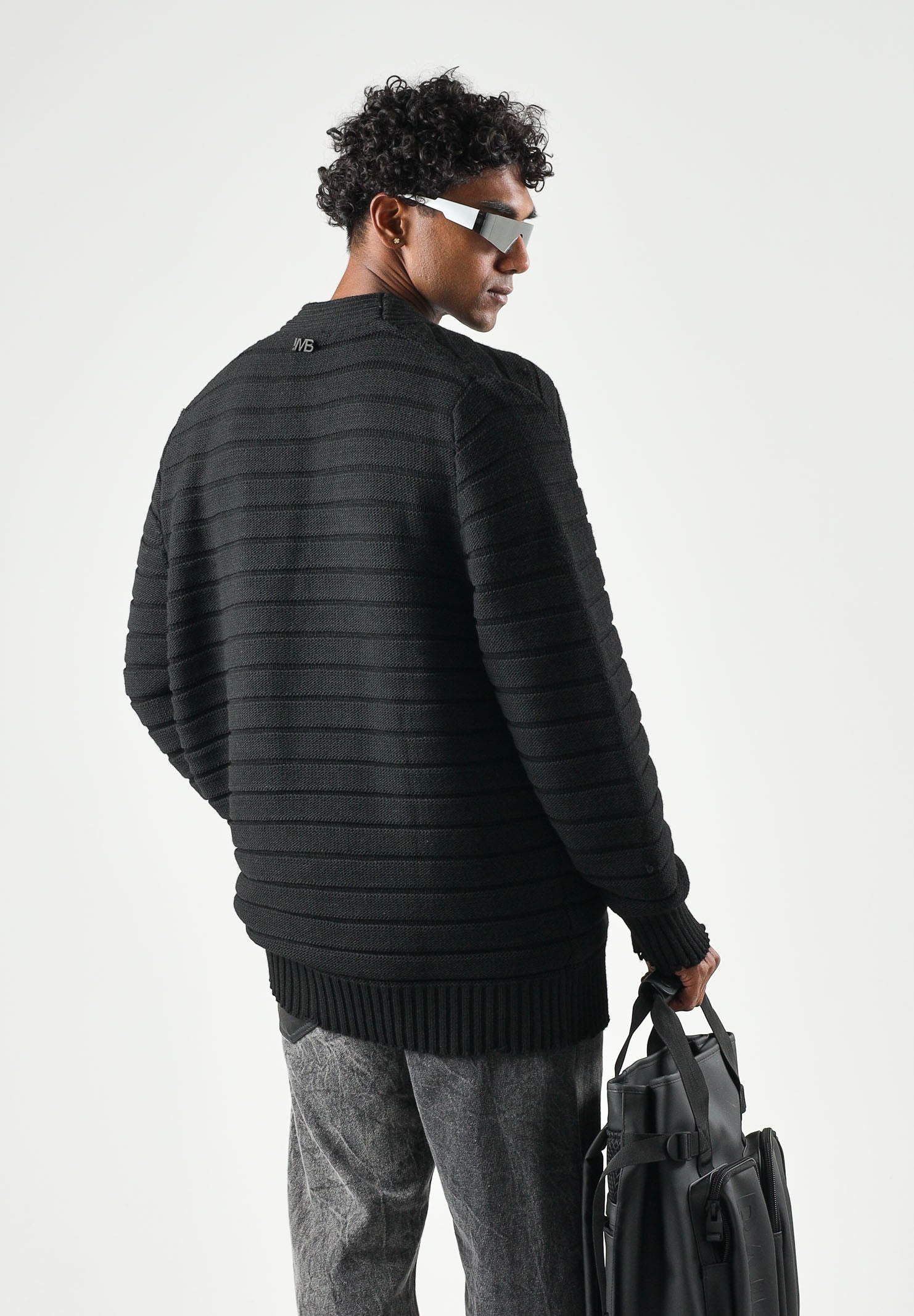 I'M BRIAN Cardigan corto nero da uomo MA3803 009 I'M BRIAN 