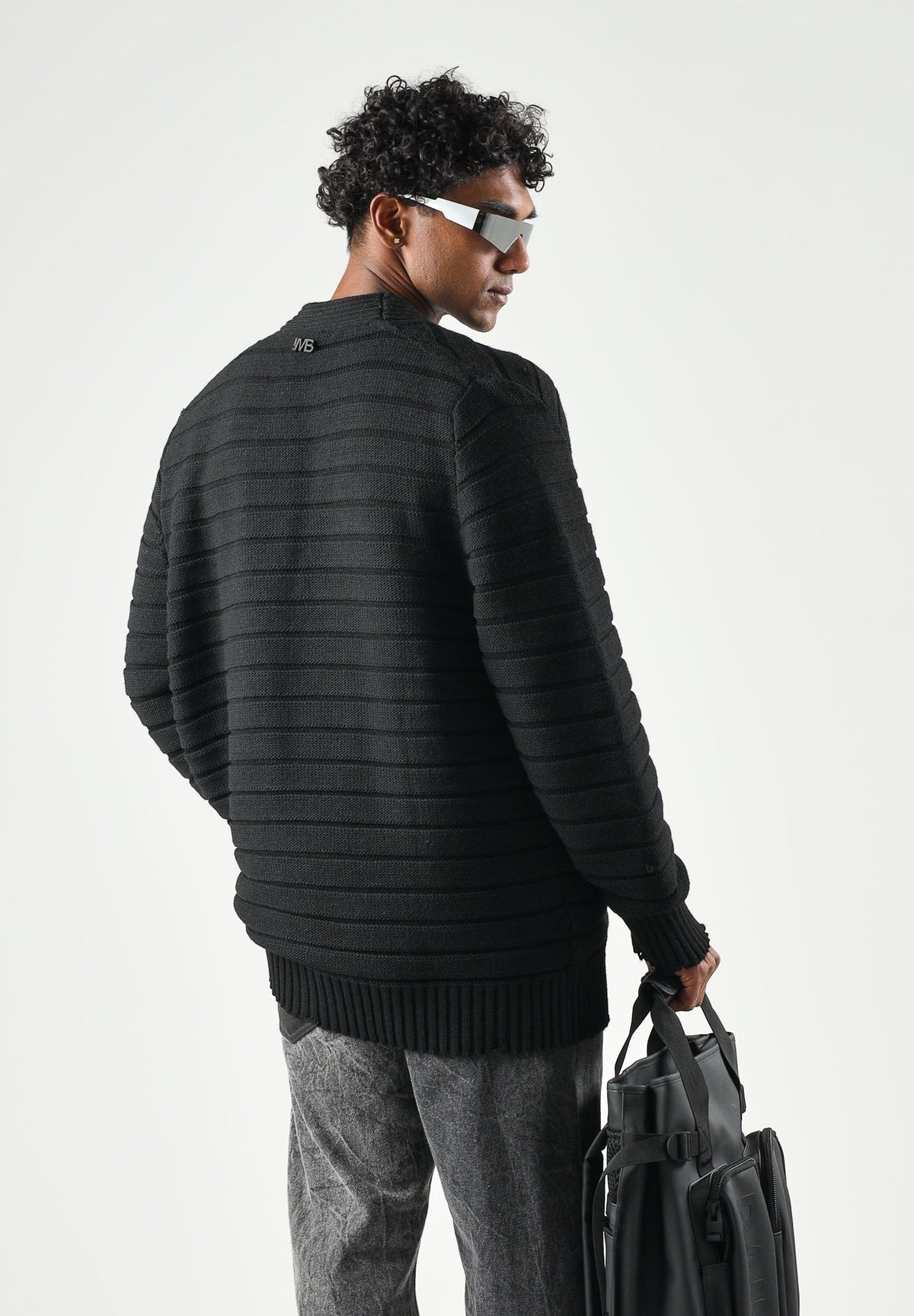 I'M BRIAN Cardigan corto nero da uomo MA3803 009 I'M BRIAN 