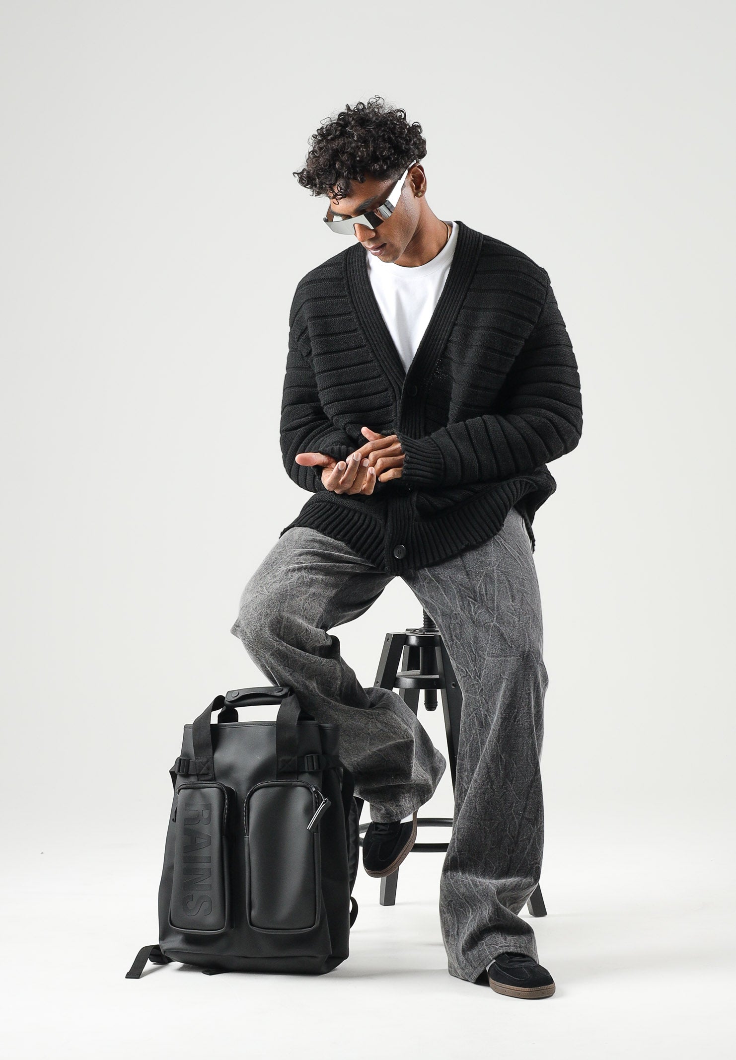 I'M BRIAN Cardigan corto nero da uomo MA3803 009 I'M BRIAN 