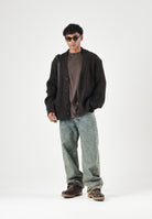 I'M BRIAN Cardigan in maglia a coste moro marrone da uomo MA3807 020 I'M BRIAN 