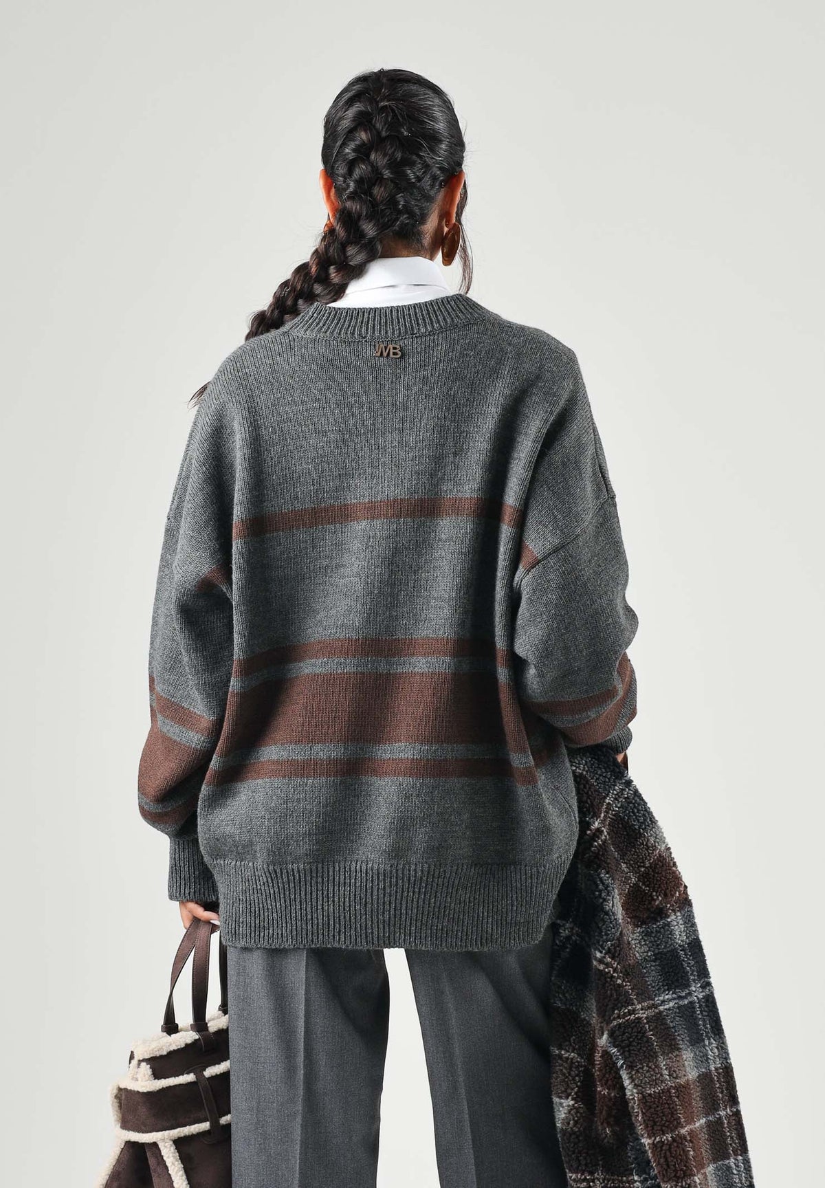 I'M BRIAN Cardigan corto grigio per uomo e donna con scollo a V, chiusura frontale con bottoni e fantasia MA3808 GR I'M BRIAN 
