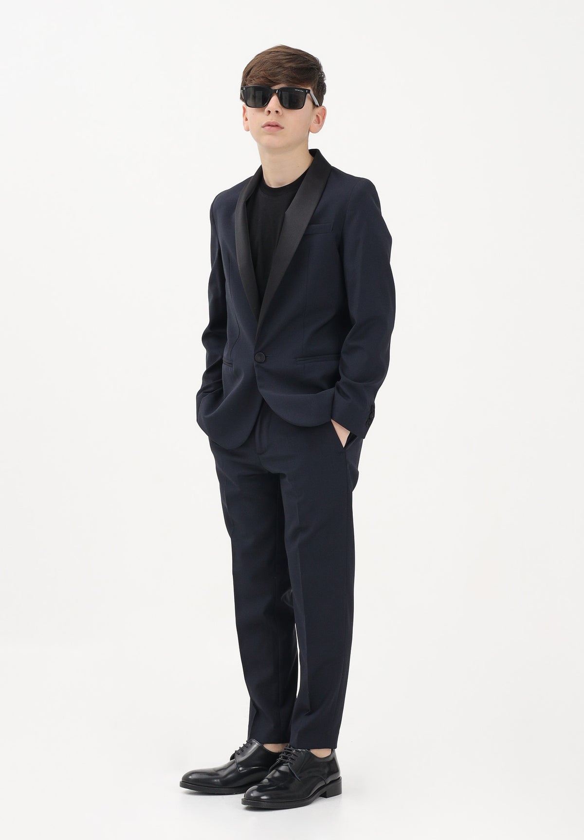 I'M BRIAN Pantaloni eleganti blu da bambino PA3713J 005 I'M BRIAN 