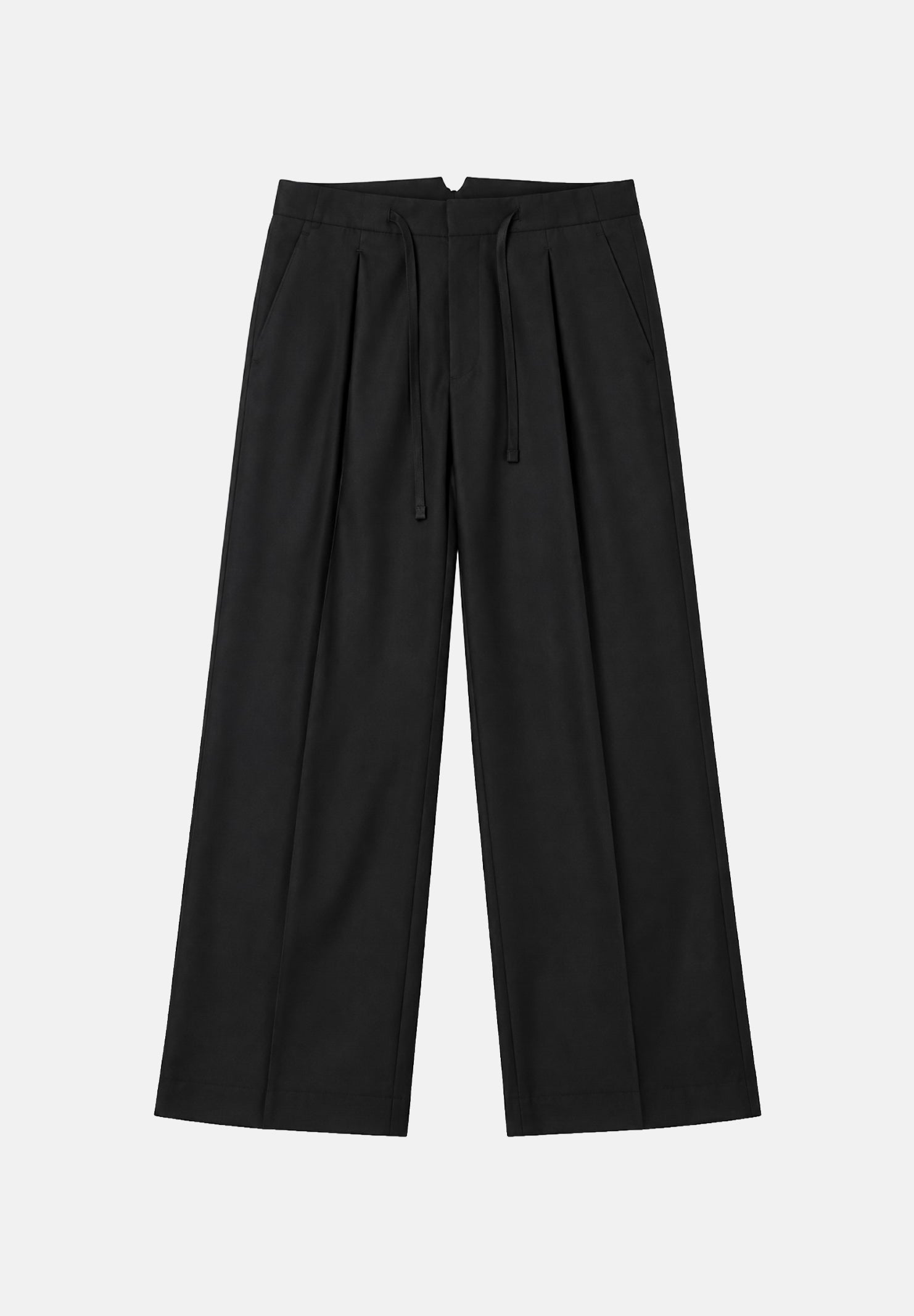 I'M BRIAN Pantaloni larghi con coulisse e pinces neri da uomo PA3885 009 I'M BRIAN 