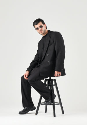 I'M BRIAN Pantaloni neri per uomo con vita elasticizzata e coulisse. PA3889 009 I'M BRIAN 