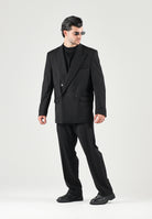 I'M BRIAN Pantaloni neri per uomo con vita elasticizzata e coulisse. PA3889 009 I'M BRIAN 