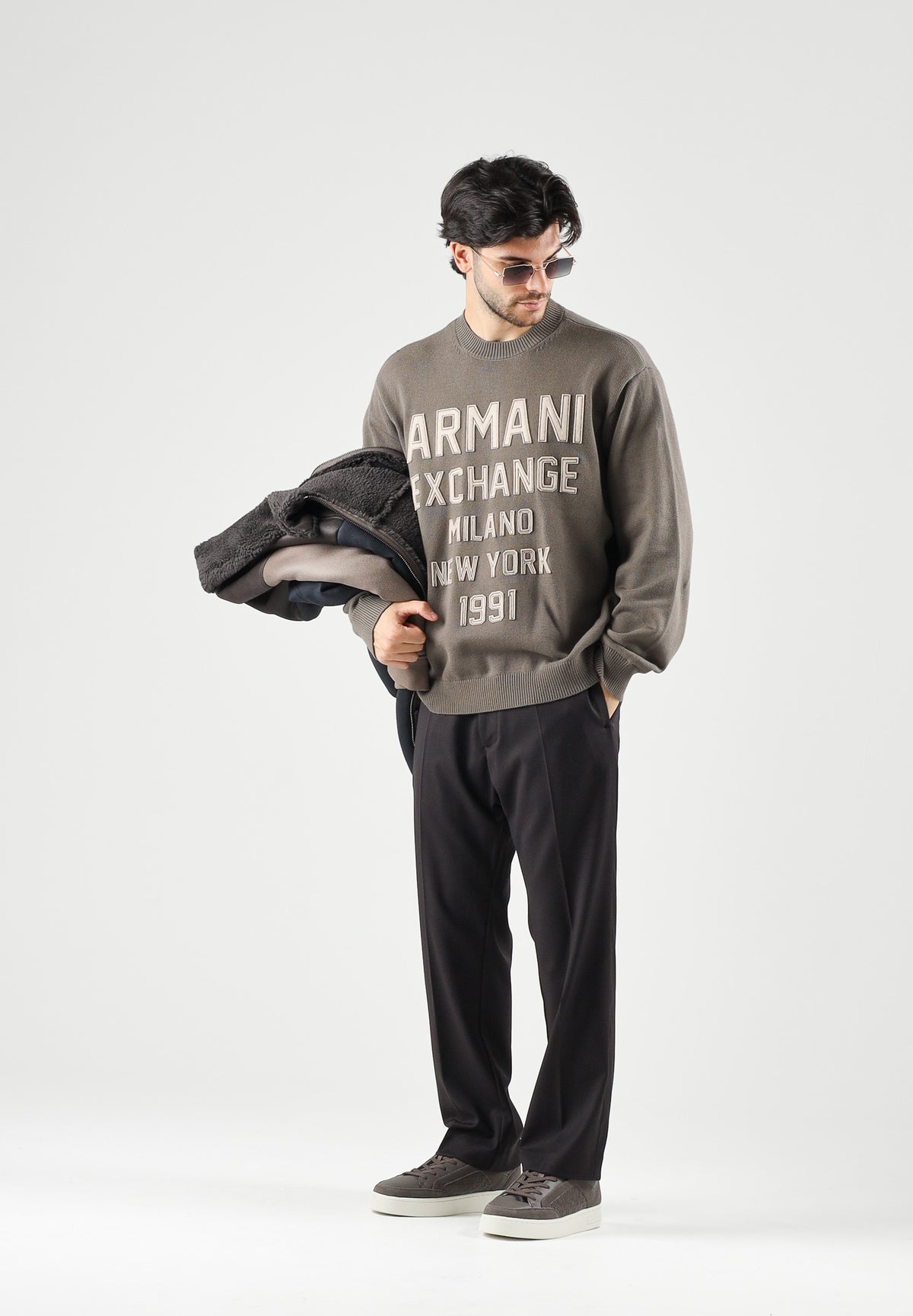I'M BRIAN Pantaloni moro-marrone per uomo con vita elasticizzata e coulisse. PA3889 020 I'M BRIAN 