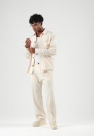 I'M BRIAN Pantaloni panna per uomo con taglio sartoriale dritto e rilassato. PA3889 PA I'M BRIAN 