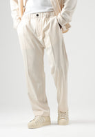 I'M BRIAN Pantaloni panna per uomo con taglio sartoriale dritto e rilassato. PA3889 PA I'M BRIAN 