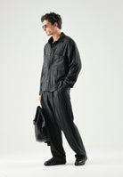 I'M BRIAN Pantalone grigio da uomo con motivo gessato a righe verticali. PA3908 GR I'M BRIAN 
