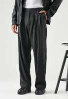 I'M BRIAN Pantalone grigio da uomo con motivo gessato a righe verticali. PA3908 GR I'M BRIAN 