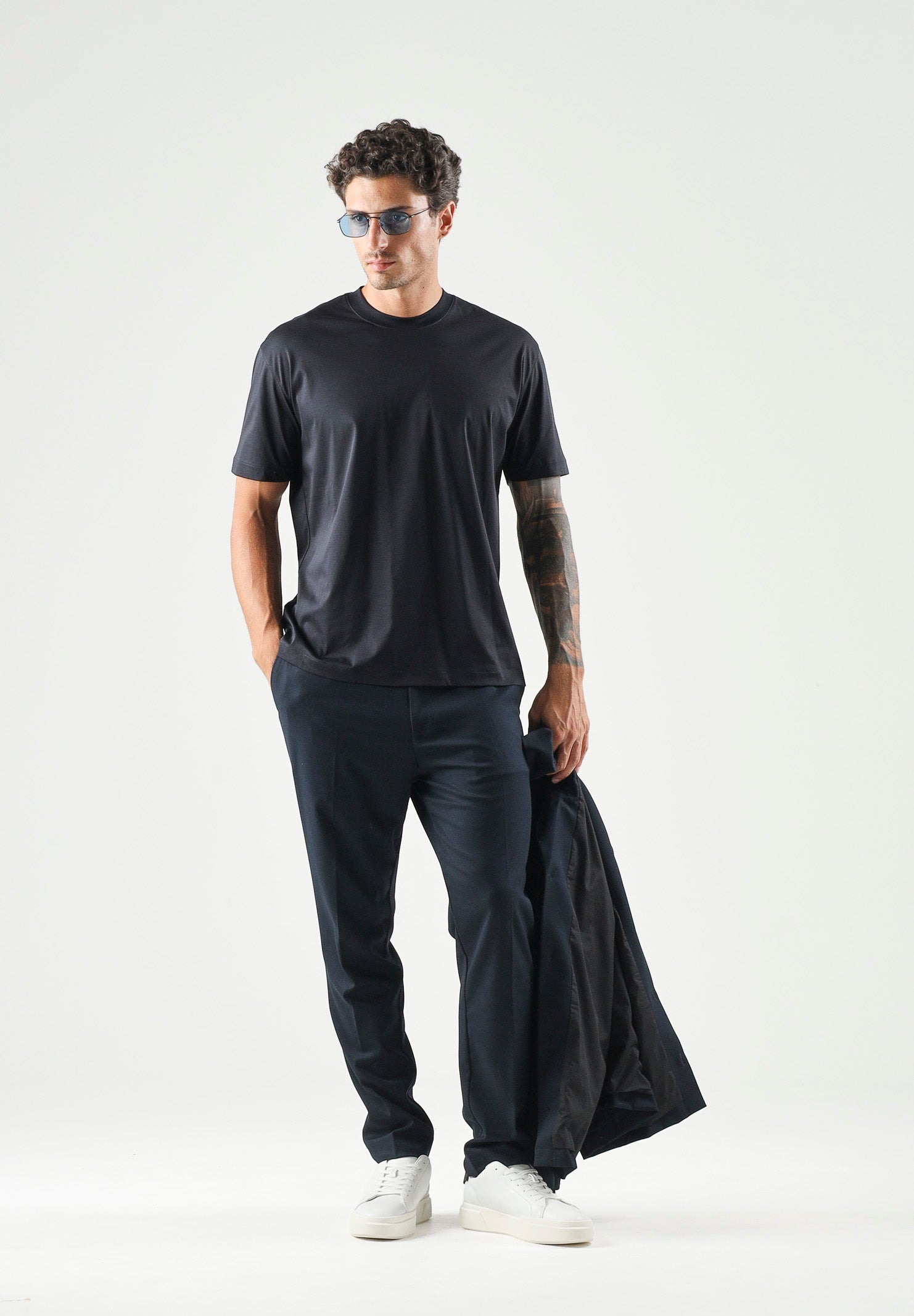 I'M BRIAN T-shirt basic girocollo blu da uomo TS3930 005 I'M BRIAN 