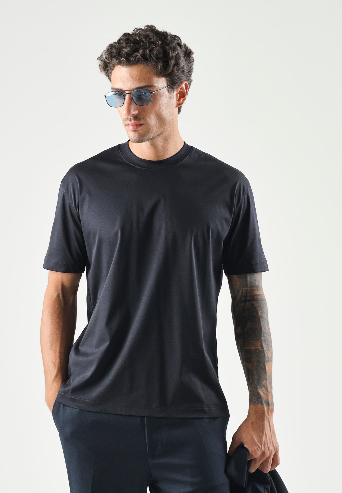 I'M BRIAN T-shirt manica corta basic girocollo blu da uomo TS3930 005 I'M BRIAN 