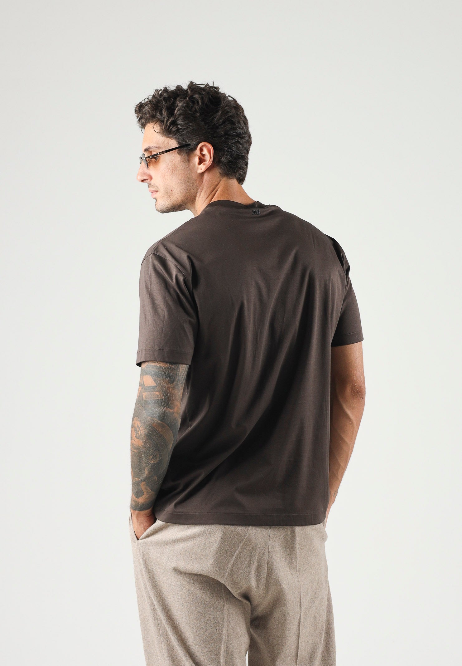 I'M BRIAN T-shirt moro-marrone girocollo da uomo TS3930 020 I'M BRIAN 