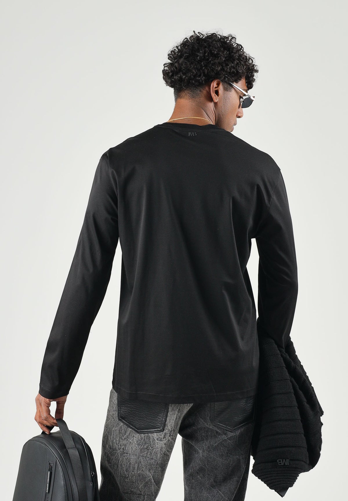 I'M BRIAN T-shirt manica lunga nera da uomo TS3932 009 I'M BRIAN 