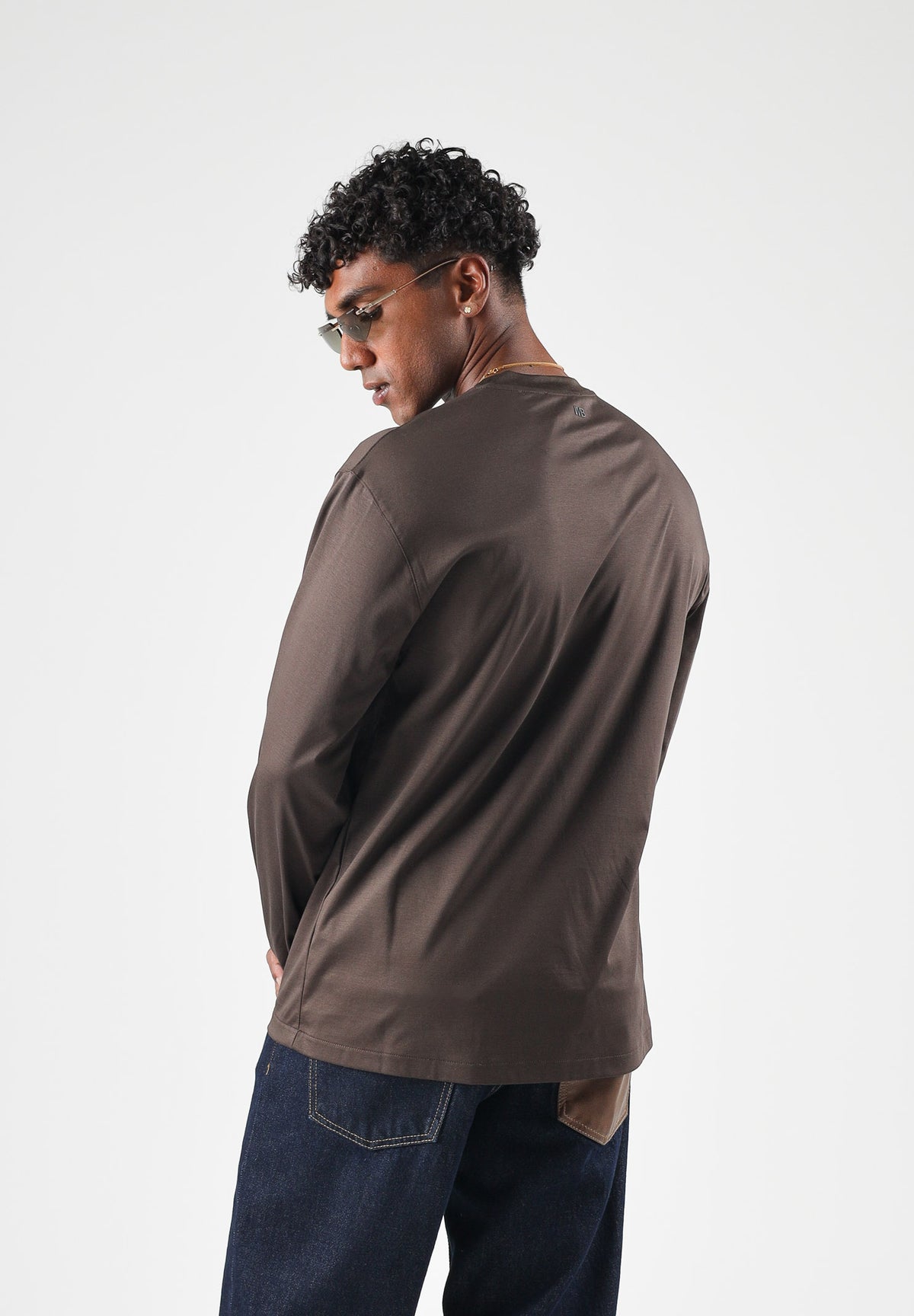 I'M BRIAN T-shirt manica lunga moro per uomo con design essenziale e vestibilità comoda. TS3932 020 I'M BRIAN 