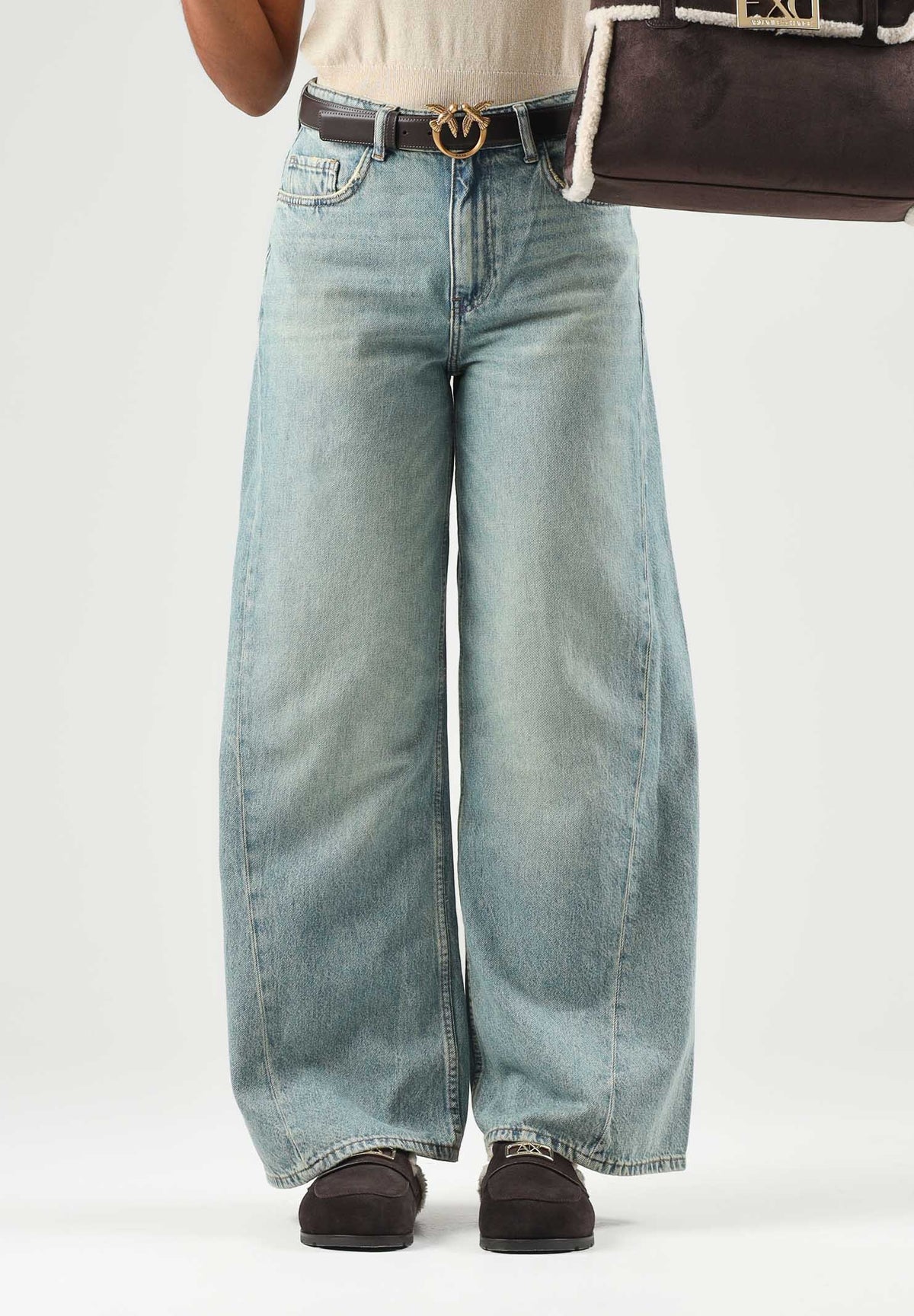 JDY Jeans JDYLIVE blu denim medio da donna con gamba ampia e vita regolare 15342782 MEBL JDY 