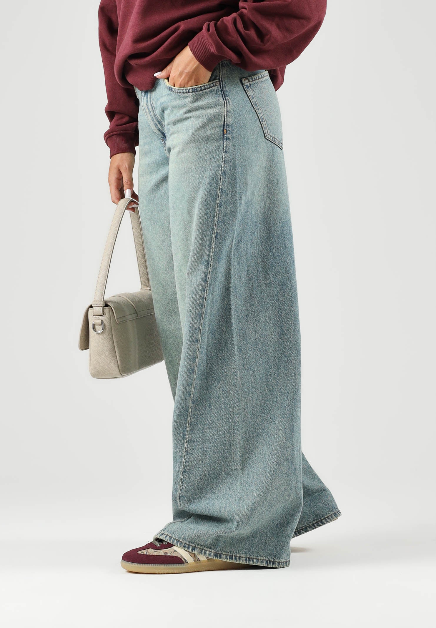 JDY Jeans JDYLIVE blu denim medio da donna con gamba ampia e vita regolare 15342782 MEBL JDY 