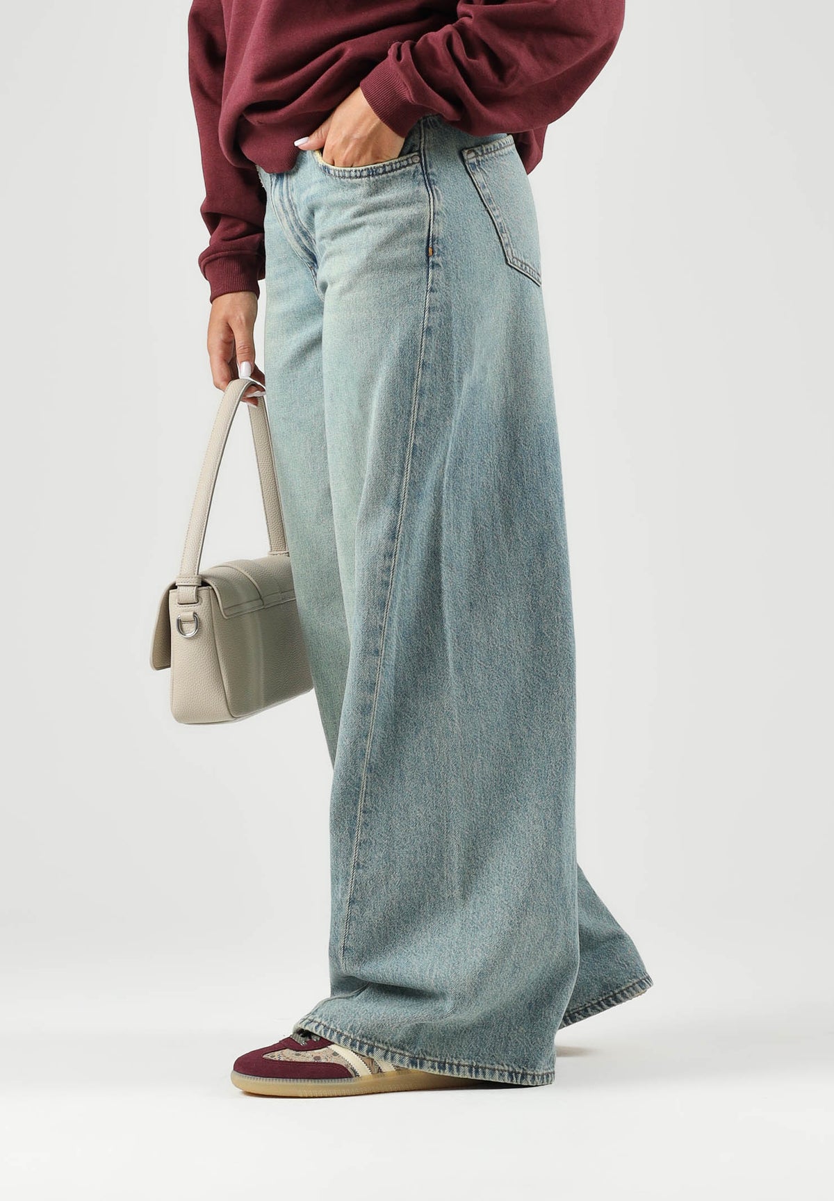 JDY Jeans JDYLIVE blu denim medio da donna con gamba ampia e vita regolare 15342782 MEBL JDY 