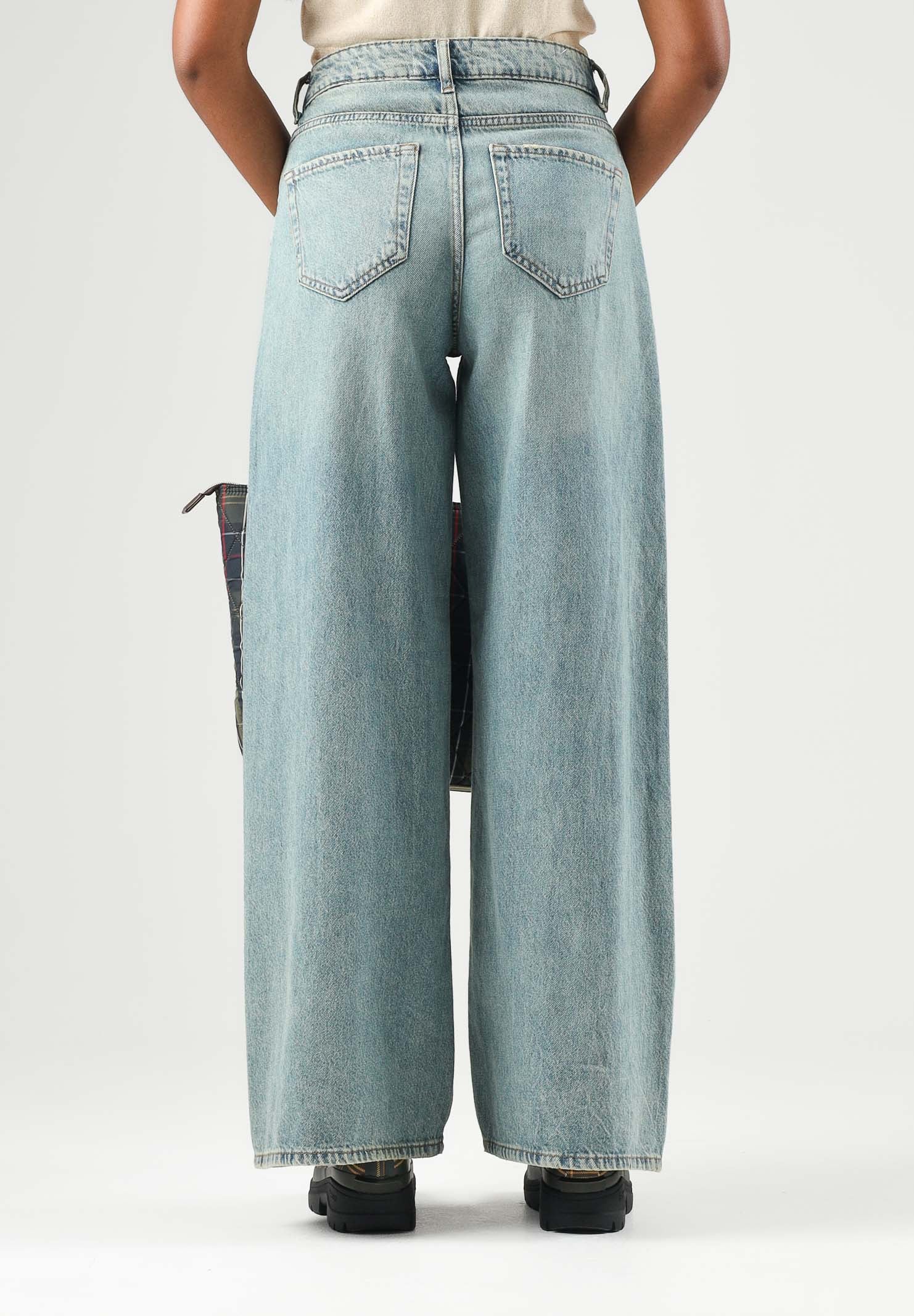 JDY Jeans JDYLIVE blu denim medio da donna con gamba ampia e vita regolare 15342782 MEBL JDY 