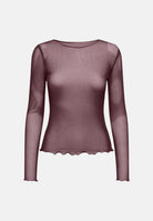 JDY Top maniche lunghe viola da donna con finiture arricciate sui bordi 15356004 HU JDY 