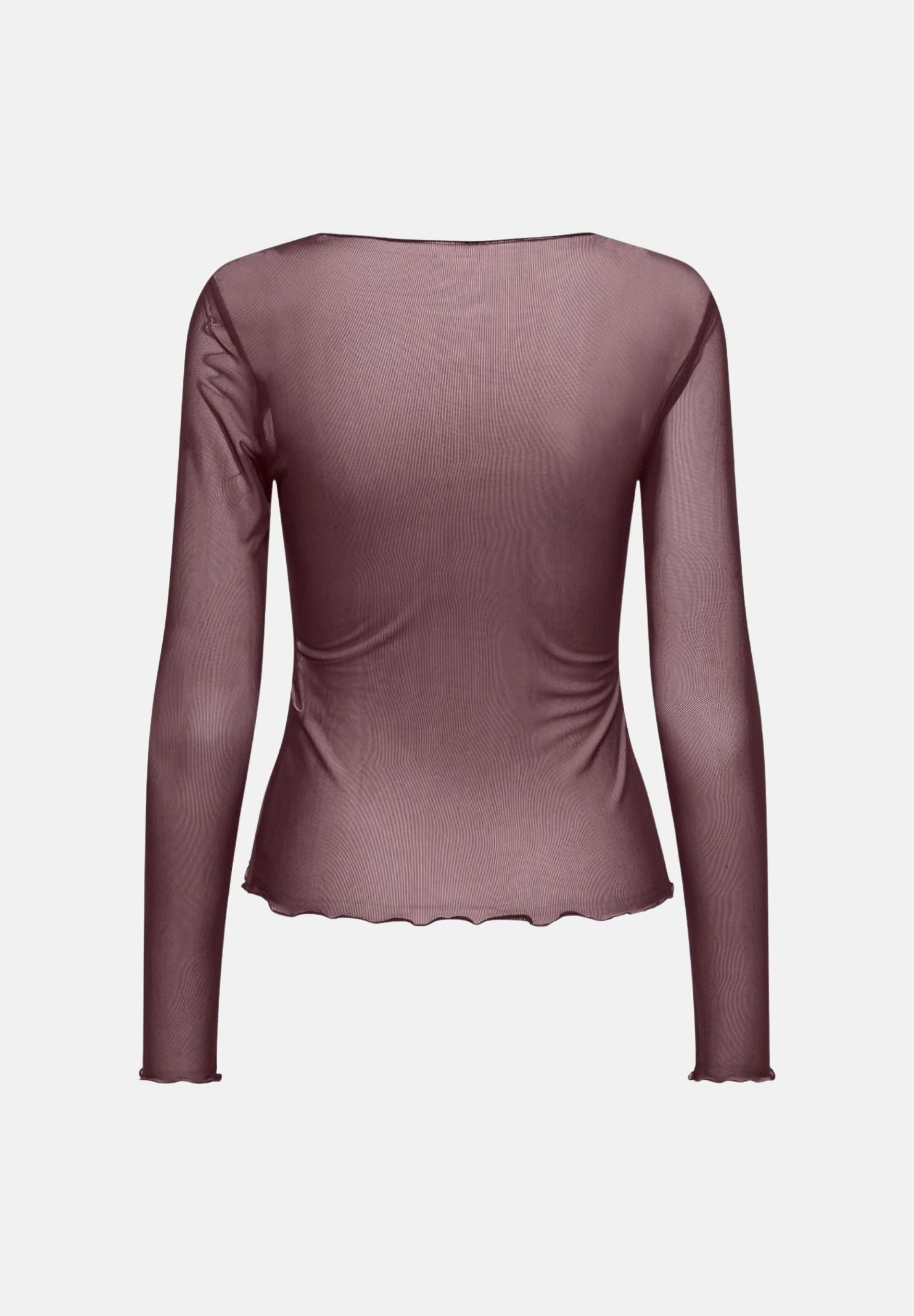 JDY Top maniche lunghe viola da donna con finiture arricciate sui bordi 15356004 HU JDY 