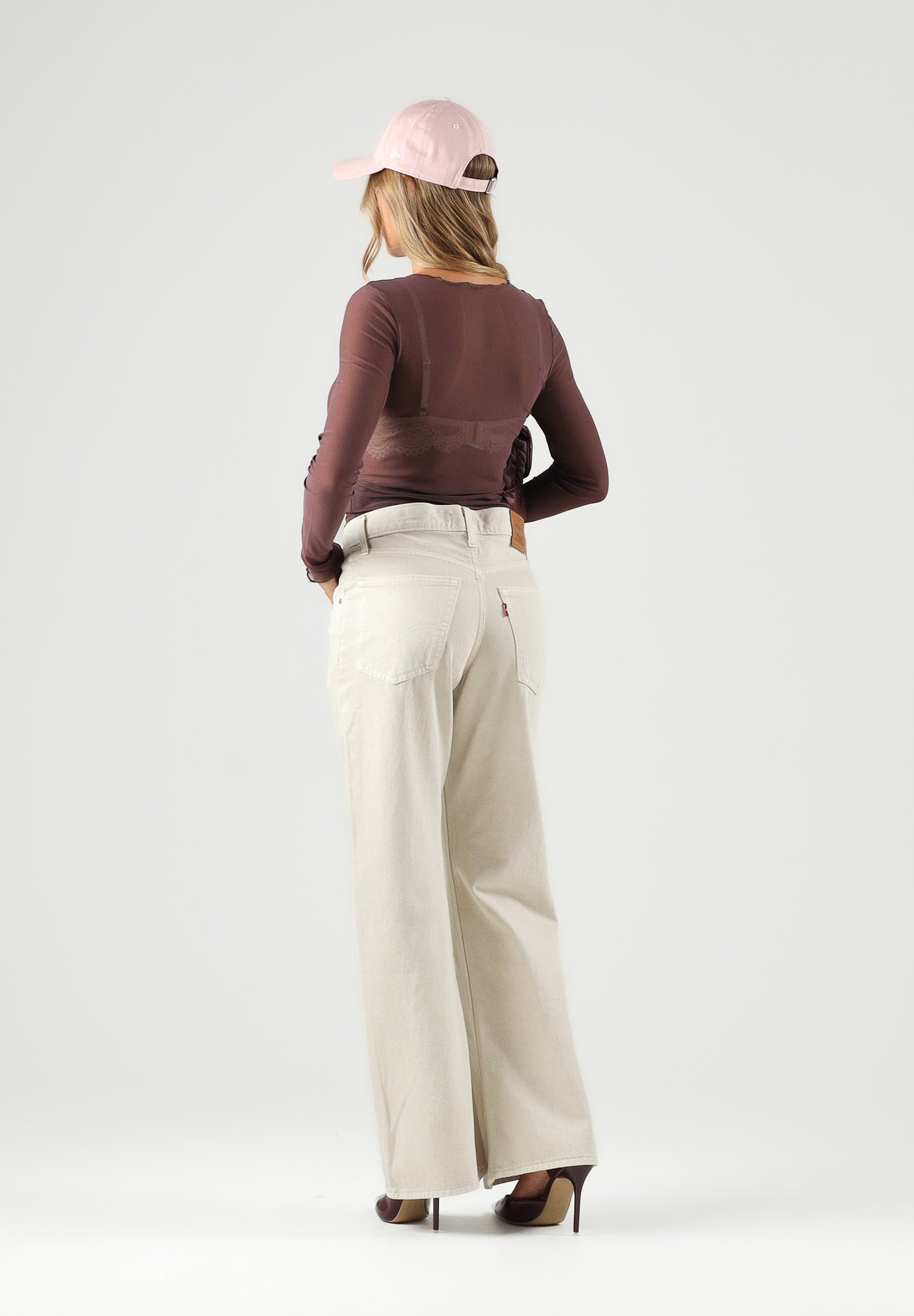 JDY Top maniche lunghe viola da donna con finiture arricciate sui bordi 15356004 HU JDY 
