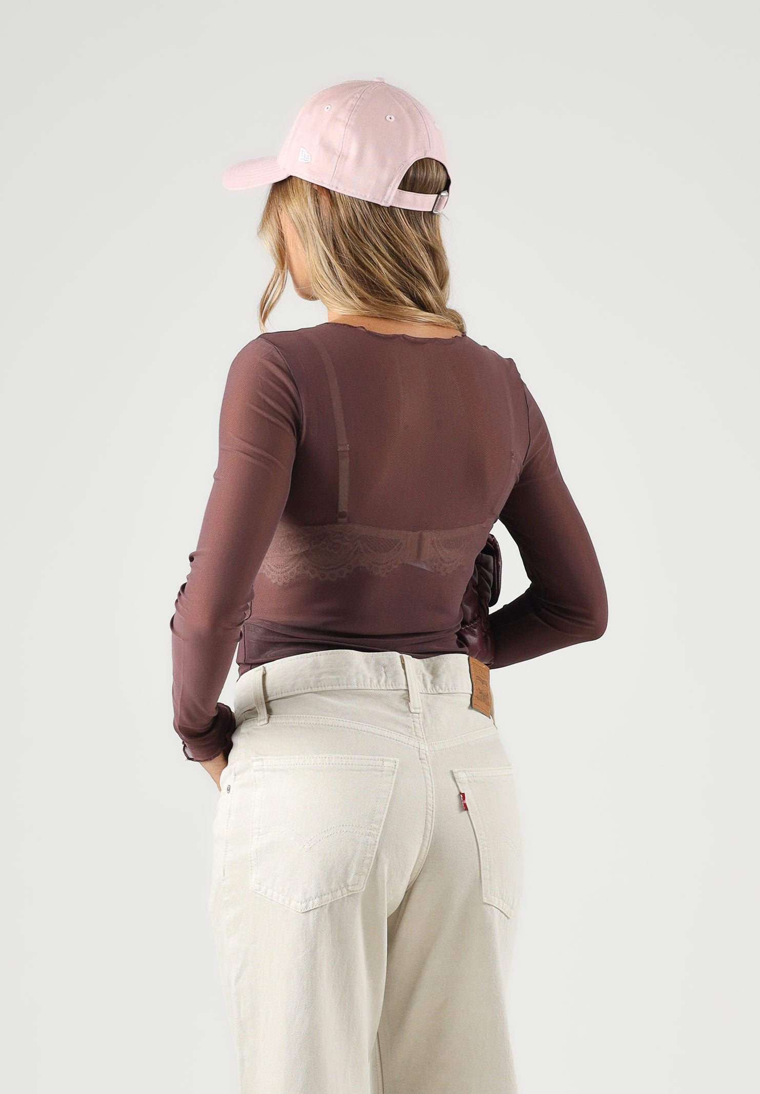 JDY Top maniche lunghe viola da donna con finiture arricciate sui bordi 15356004 HU JDY 