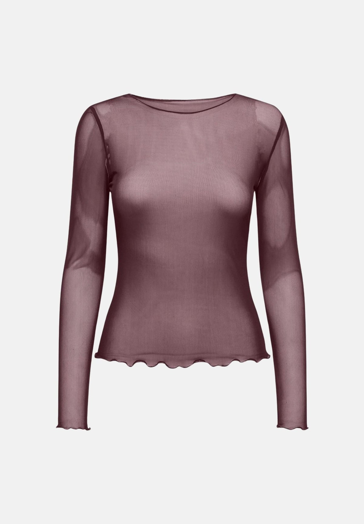 JDY Top maniche lunghe viola da donna con finiture arricciate sui bordi 15356004 HU JDY 