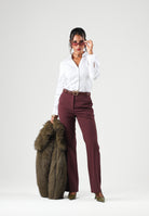 JDY Camicia manica lunga MIO bianca da donna con colletto classico e linea sagomata. 15370452 WH JDY 
