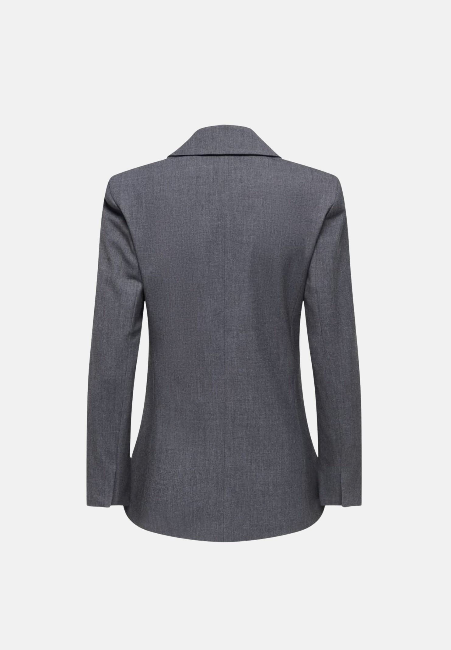JDY Giacca monopetto grigio da donna con collo a rever e abbottonatura asimmetrica 15371417 DAGR JDY 