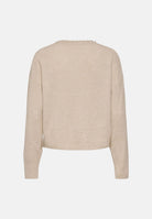 JDY Cardigan beige da donna con bottoni frontali a contrasto e scollo rotondo 15376584 SA JDY 