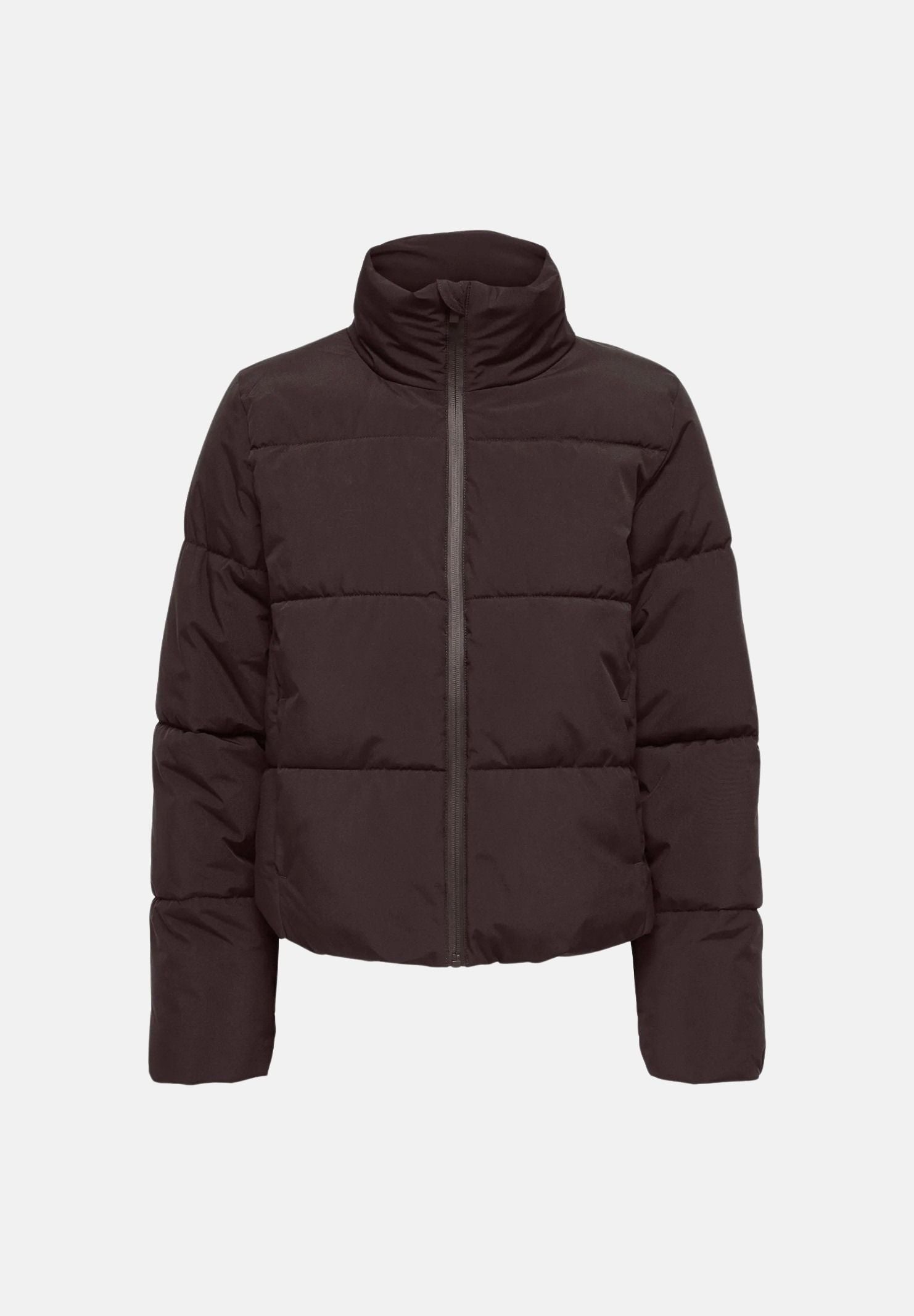 JDY Piumino chocolate-marrone da donna con collo alto imbottito e chiusura con zip integrale 15376707 CHTO JDY 