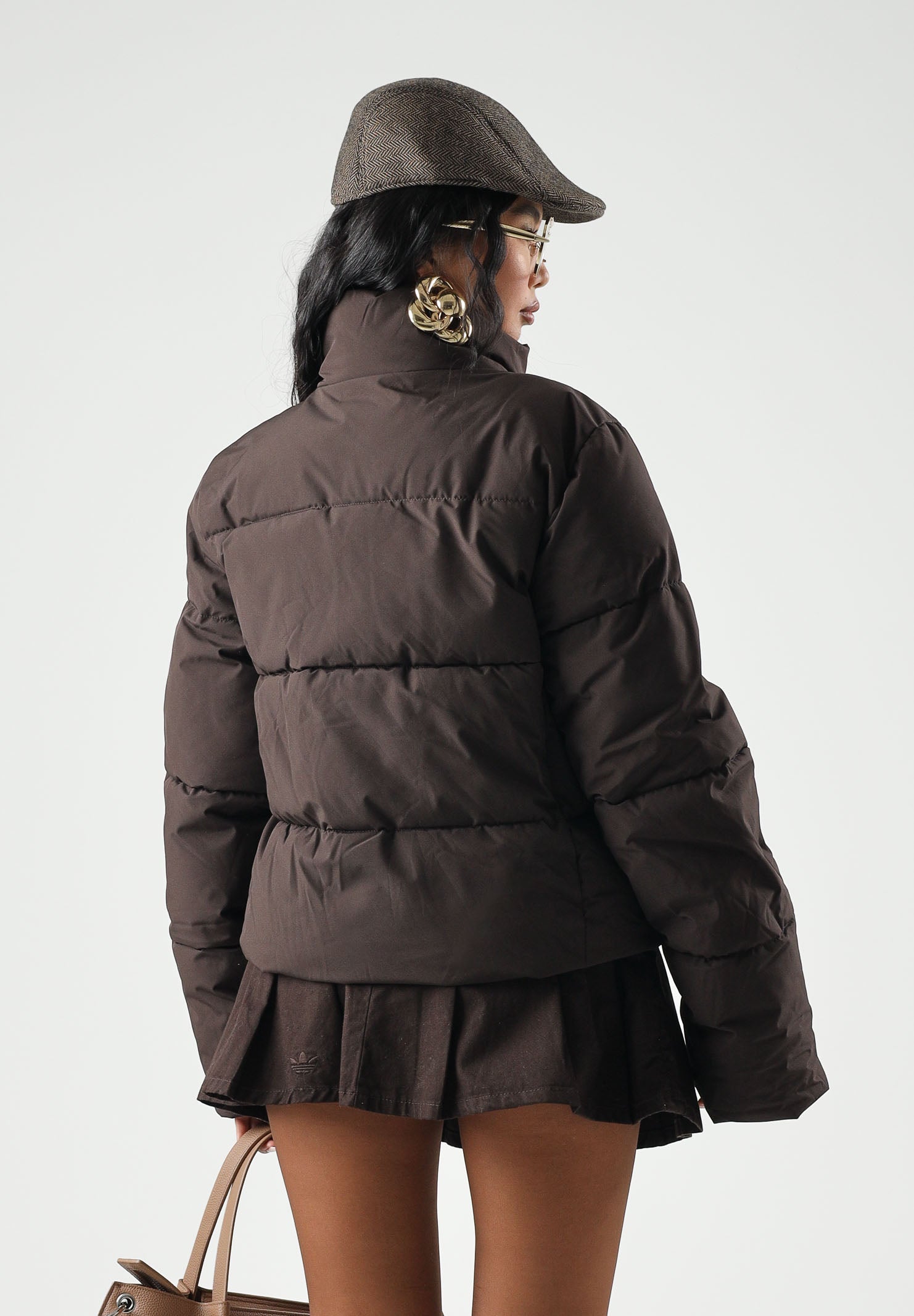JDY Piumino chocolate-marrone da donna con collo alto imbottito e chiusura con zip integrale 15376707 CHTO JDY 